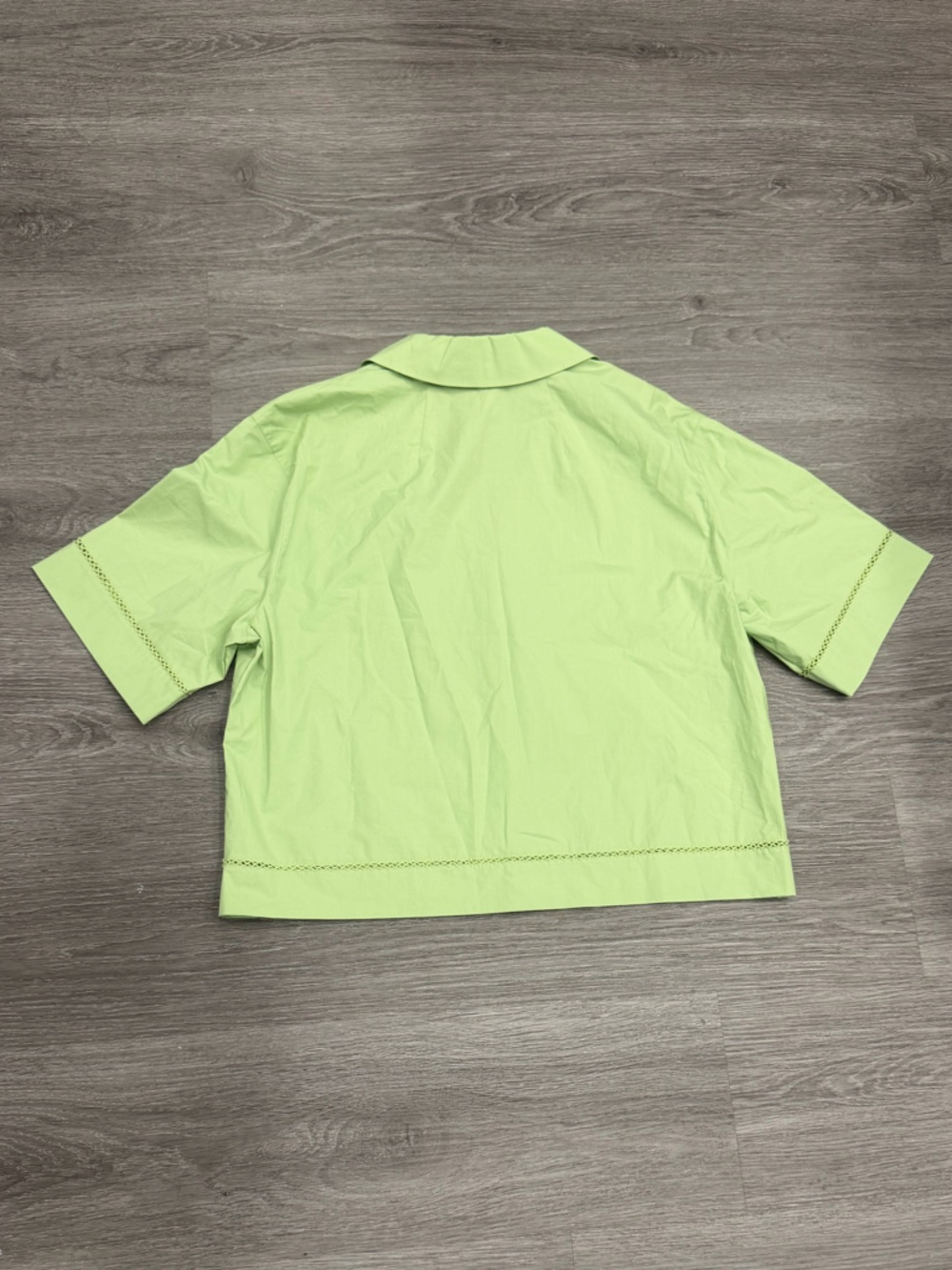 Theory Boxy Camp Shirt in City Poplin Size Medium - Picture 11 of 13
